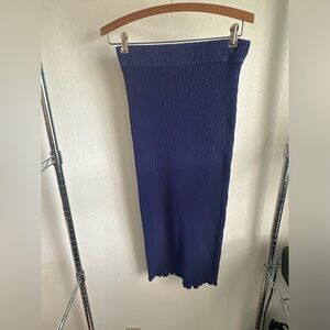 ANTHROPOLOGIE t. la Blue Ribbed Skirt.